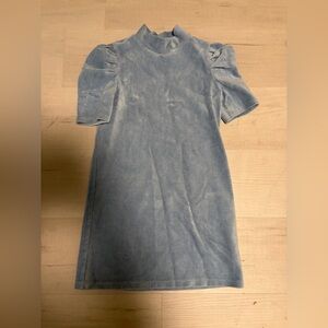 GAP Light Blue Kids Dress with Puff Sleeves